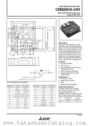 CM800HA-24H datasheet pdf Mitsubishi Electric Corporation