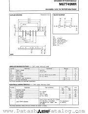 M67749MR datasheet pdf Mitsubishi Electric Corporation