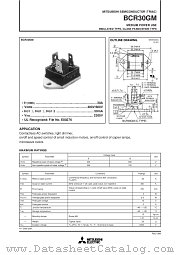 BCR30GM datasheet pdf Mitsubishi Electric Corporation