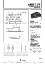 CM300HA-24H datasheet pdf Mitsubishi Electric Corporation