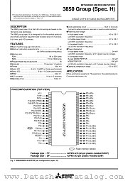 M38507M8-XXXSP datasheet pdf Mitsubishi Electric Corporation