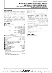 M37281MAH-XXXSP datasheet pdf Mitsubishi Electric Corporation