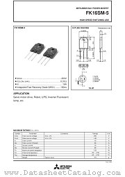 FK16SM-5 datasheet pdf Mitsubishi Electric Corporation