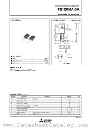 FS12KMA-5A datasheet pdf Mitsubishi Electric Corporation