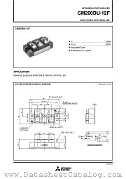 CM200DU-12F datasheet pdf Mitsubishi Electric Corporation