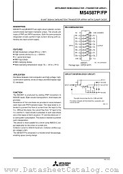 M54587P/FP datasheet pdf Mitsubishi Electric Corporation