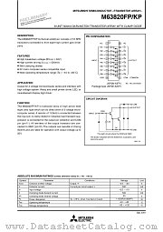M63820FP/KP datasheet pdf Mitsubishi Electric Corporation