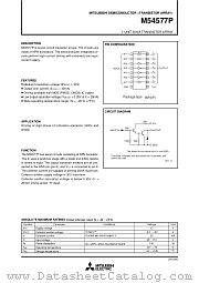 M54577P datasheet pdf Mitsubishi Electric Corporation