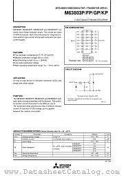 M63803P/FP/GP/KP datasheet pdf Mitsubishi Electric Corporation