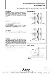 M54585P/FP datasheet pdf Mitsubishi Electric Corporation