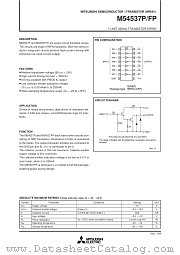 M54537P/FP datasheet pdf Mitsubishi Electric Corporation