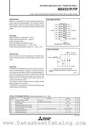 M54531P/FP datasheet pdf Mitsubishi Electric Corporation