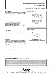 M54519P/FP datasheet pdf Mitsubishi Electric Corporation