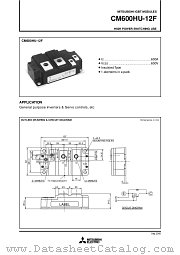 CM600HU-12F datasheet pdf Mitsubishi Electric Corporation