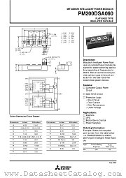 PM200DSA060 datasheet pdf Mitsubishi Electric Corporation