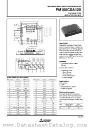 PM100CSA120 datasheet pdf Mitsubishi Electric Corporation
