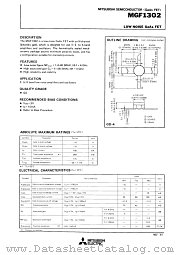 MGF1302 datasheet pdf Mitsubishi Electric Corporation