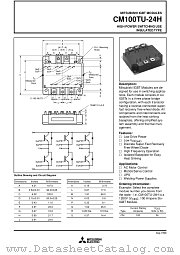 CM100TU-24H datasheet pdf Mitsubishi Electric Corporation