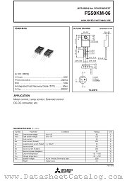 FS50KM-06 datasheet pdf Mitsubishi Electric Corporation