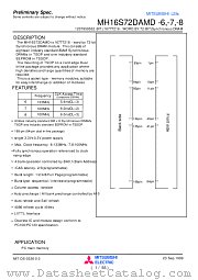 MH16S72DAMD-6 datasheet pdf Mitsubishi Electric Corporation