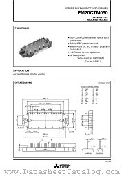 PM20CTM060 datasheet pdf Mitsubishi Electric Corporation