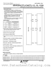 MH4S64CWZTJ-1539 datasheet pdf Mitsubishi Electric Corporation