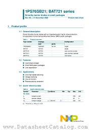 BAT721 datasheet pdf NXP Semiconductors