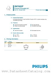 2N7002F datasheet pdf NXP Semiconductors