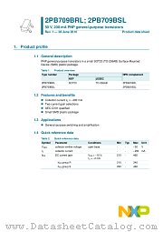 2PB709BRL datasheet pdf NXP Semiconductors