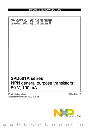 2PD601ASW datasheet pdf NXP Semiconductors