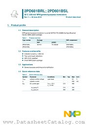 2PD601BRL datasheet pdf NXP Semiconductors