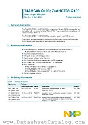 74AHC08BQ-Q100 datasheet pdf NXP Semiconductors