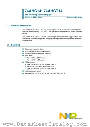 74AHC14BQ datasheet pdf NXP Semiconductors