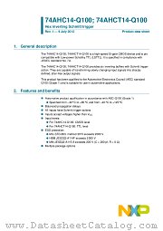 74AHC14PW-Q100 datasheet pdf NXP Semiconductors