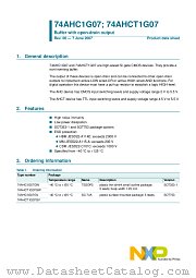 74AHC1G07GV datasheet pdf NXP Semiconductors