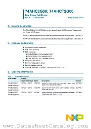 74AHC2G00DC datasheet pdf NXP Semiconductors