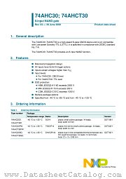 74AHCT30D datasheet pdf NXP Semiconductors