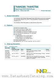 74AHC86BQ datasheet pdf NXP Semiconductors