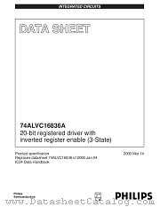 74ALVC16836ADGG datasheet pdf NXP Semiconductors