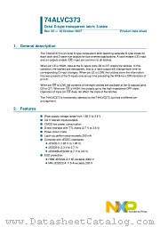 74ALVC373D datasheet pdf NXP Semiconductors