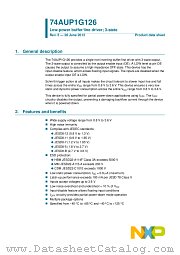 74AUP1G126GN datasheet pdf NXP Semiconductors