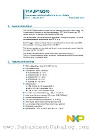 74AUP1G240GN datasheet pdf NXP Semiconductors