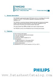 74HC243DB datasheet pdf NXP Semiconductors