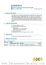 74HC7014N datasheet pdf NXP Semiconductors