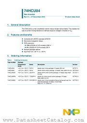 74HCU04BQ datasheet pdf NXP Semiconductors