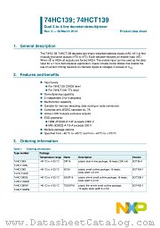 74HC139DB datasheet pdf NXP Semiconductors