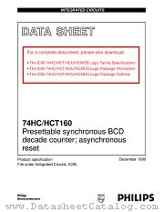 74HC160DB datasheet pdf NXP Semiconductors