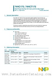 74HC175D datasheet pdf NXP Semiconductors