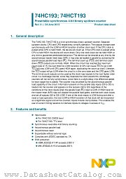 74HCT193N datasheet pdf NXP Semiconductors