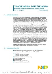 74HC193D-Q100 datasheet pdf NXP Semiconductors